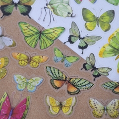 Stickers naturaleza mariposas insectos pvc - Maco Creativos