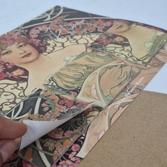 Imagen de POST IT STICKY NOTES DECORADOS ART 1986 BY ALPHONSE MUCHA