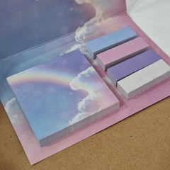 POST IT NOTAS PASTEL MONET ARCOIRIS PAISAJE SEPARADORES NOTAS ADHESIVAS STICKY NOTES - Maco Creativos