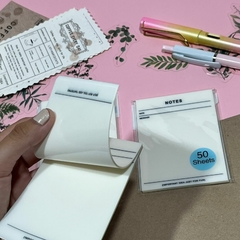 POST IT TRANSPARENTES 50 PZS PET 9.5X7CM NOTAS ADHESIVAS STICKY NOTES - Maco Creativos