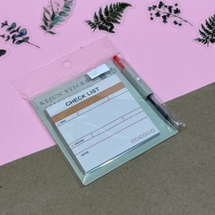 POST IT ORGANIZADOR CON PLUMA INCLUIDA STICKY NOTES NOTAS ADHESIVAS 7.6X7.6CM 60PZS