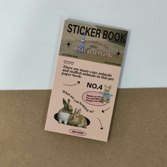 LIBRO DE STICKERS 12x6.8cm 20 HOJAS RECORTADOS PVC