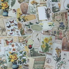 STICKERS NATURALEZA 200 PZS 80 HOJAS DECORATIVAS, 120 STICKERS 15cmx11cm