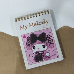 SKETCHBOOK MY MELODY PASTA DURA HOJAS PAPEL FABRIANO ARILLOS DORADOS 15.5x20.5cm MUNDO SANRIO