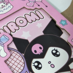 MINI LIBRETAS KUROMI 84 x 119 mm 3D ARILLOS HOJAS DE RAYAS MUNDO SANRIO - tienda en línea