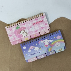 LIBRETAS 17 x 6.5 cm ARILLOS SEPARADORES INCLUÍDOS MUNDO SANRIO