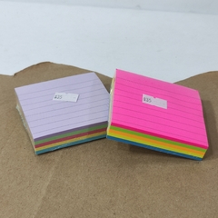 POST IT RAYAS 5 COLORES 7.5x7.5 cm SOFIA STICKER NOTAS ADHESIVAS STICKY NOTES - comprar en línea