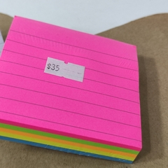 POST IT RAYAS 5 COLORES 7.5x7.5 cm SOFIA STICKER NOTAS ADHESIVAS STICKY NOTES - Maco Creativos