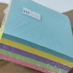 POST IT CUADRADOS 5 COLORES 7.5x7.5 cm SOFIA STICKER NOTAS ADHESIVAS STICKY NOTES