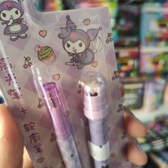 PLUMA KUROMI CON SELLO PERSONAJES MUNDO SANRIO JUEGO DE BOLÍGRAFOS MULTIFUNCIONAL MUNDO SANRIO en internet