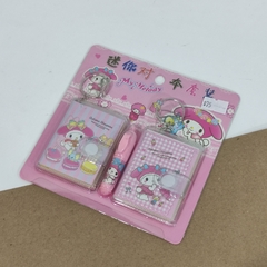 LIBRETAS MINI PAQUETE DE 2 MINI LIBRETAS LLAVERO PERSONAJES MUNDO SANRIO CON PLUMA INCLUÍDA 7X5CM MUNDO SANRIO - tienda en línea