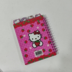 LIBRETA HELLO KITTY CON SEPARADORES INCLUIDOS PASTA DE PLASTICO SUAVE ARILLOS HOJAS RAYAS 21.5 X 15.5 CM MUNDO SANRIO en internet