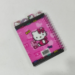 LIBRETA HELLO KITTY CON SEPARADORES INCLUIDOS PASTA DE PLASTICO SUAVE ARILLOS HOJAS RAYAS 21.5 X 15.5 CM MUNDO SANRIO - comprar en línea