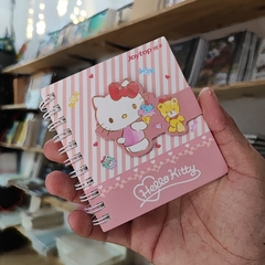 LIBRETAS MINI HELLO KITTY JOYTOP ARILLOS CIERRE DE IMAN HOJAS DE RAYAS 9.5 X 10 CM MUNDO SANRIO