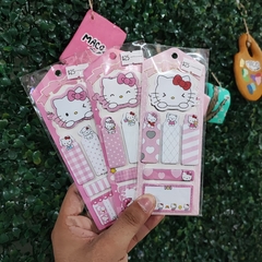 POST IT SEPARADORES DECORADOS HELLO KITTY PAPEL 60 X 157 MM 6 SETS DE 20 PZS C/U MUNDO SANRIO