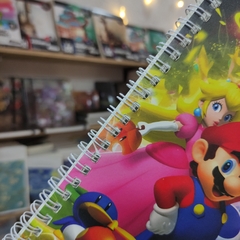 LIBRETA SENCILLA MARIO BROS 141 X 206 MM ARILLOS METALICOS PASTA SUAVE HOJAS DECORADAS RAYAS LIBRETA en internet