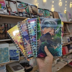 LIBRETAS BORUTO/NARUTO 21 X 16.5 CM PASTA SEMI DURA ARILLOS METALICOS HOJAS RAYAS SEPARADORES INCLUIDOS PORTADA 3D LIBRETAS