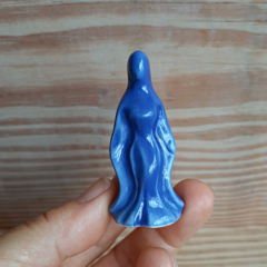 Iemanjá Mini Escultura Orixá Cerâmica Azul Esmaltada - comprar online