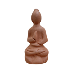 Buda Mini Escultura Cerâmica Terracota