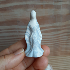 Imagem Iemanjá Mini Escultura Orixá em Cerâmica Azul Marmorizada - comprar online