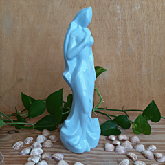 Imagem Iemanjá Orixá Escultura Cerâmica Estátua Azul Claro 23,5cm - loja online