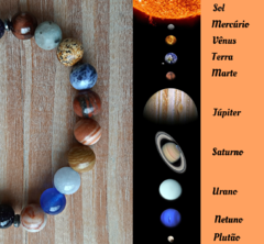 Pulseira Universo com Planetas do Sistema Solar Pedra Natural 8mm Masculino - comprar online