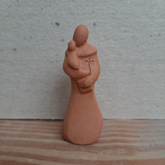 Santo Antonio Mini Escultura Cerâmica Terracota - comprar online