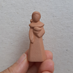 Imagem de São Francisco de Assis Mini Escultura em Cerâmica Estátua Terracota - comprar online