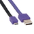 CABLE MICRO USB A USB MANHATTAN 1MT PLANO COLOR NEGRO / MORADO 391368