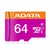 MICRO SD ADATA 64GB CON ADAPTADOR CLASE 10 AUSDX64GUICL10-RA1 en internet