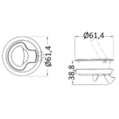 Levanta piso, ac. inox. diám. 62 mm en internet