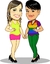 Caricatura casal GLBTQI+ (Mulheres) - comprar online