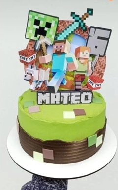 Cake Topper 3d Minecraft - tienda online