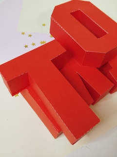 Letras o número 3d lisos - comprar online