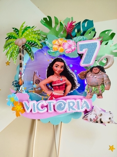 Cake Topper shaker MOANA - Tres Deseos Deco Mdp