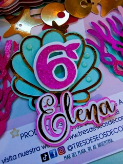 Imagen de Cake Topper clásico 3d sirenita