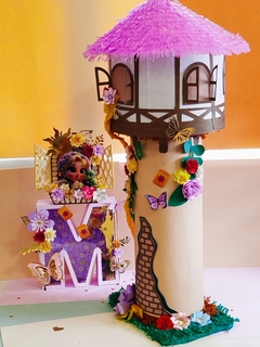 Piñata torre Rapunzel - Tres Deseos Deco Mdp