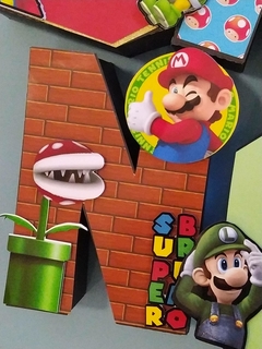 Letras y numeros 3D Mario bros