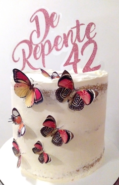 Cake topper De repente + mariposas - tienda online