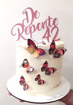 Cake topper De repente + mariposas