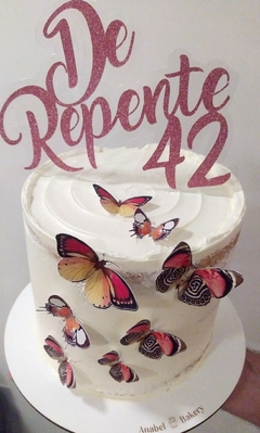 Cake topper De repente + mariposas en internet
