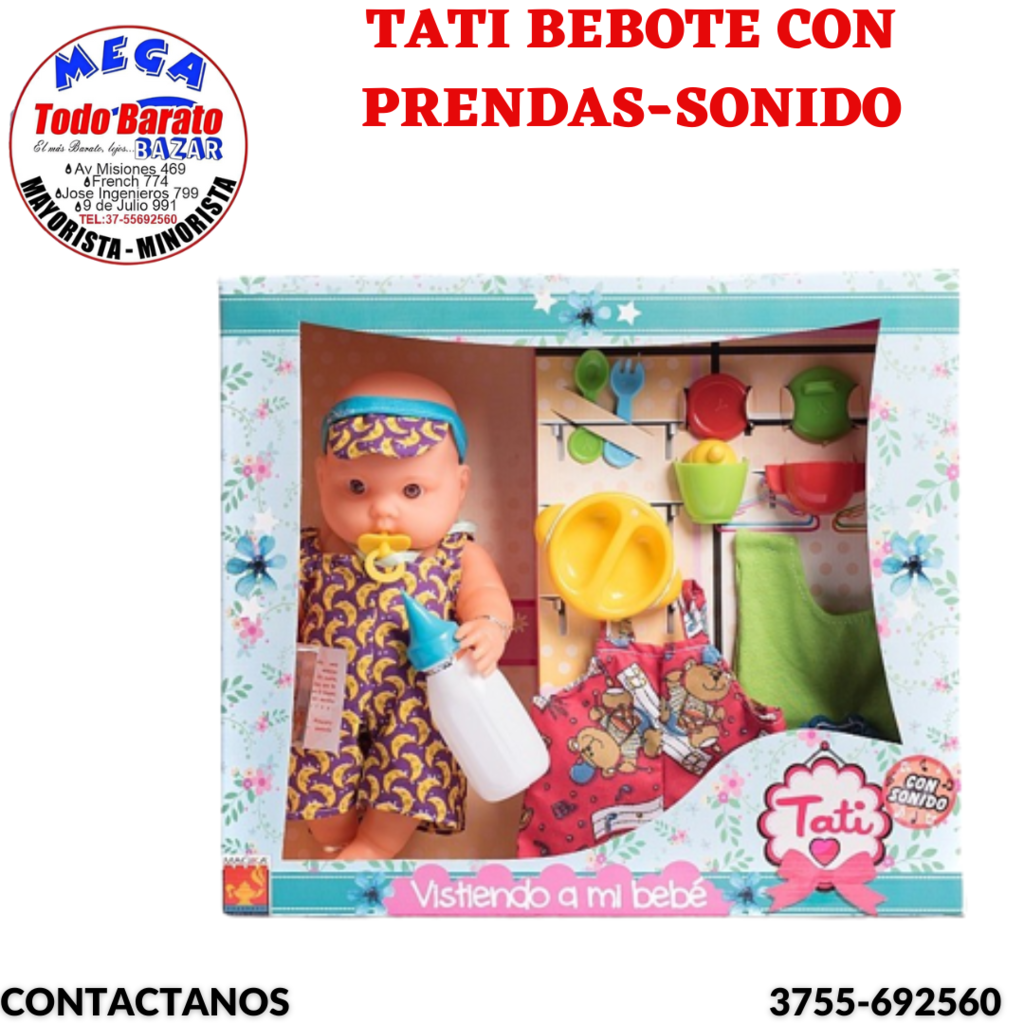 TATI BEBOTE CON PRENDAS-SONIDO COD BC-8000