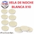 VELA DE NOCHE BLANCA X10