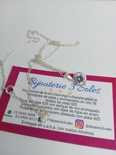 Zircón diamantado en plata 925