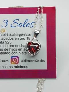 corazon cubic en plata 925 - Bijouterie3soles