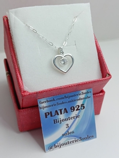 pura plata modelo corazon - comprar online