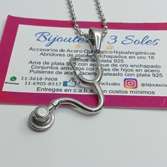 Medicina cadena y dije estetoscopio - Bijouterie3soles