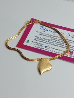 pulsera sidney con corazón enchapada oro 18 en internet