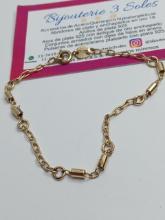 pulsera con cilindros enchapada oro18 en internet