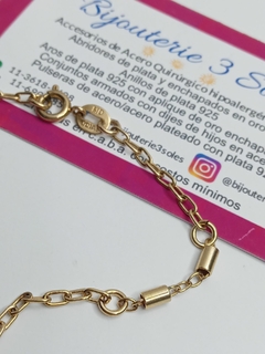 pulsera con cilindros enchapada oro18